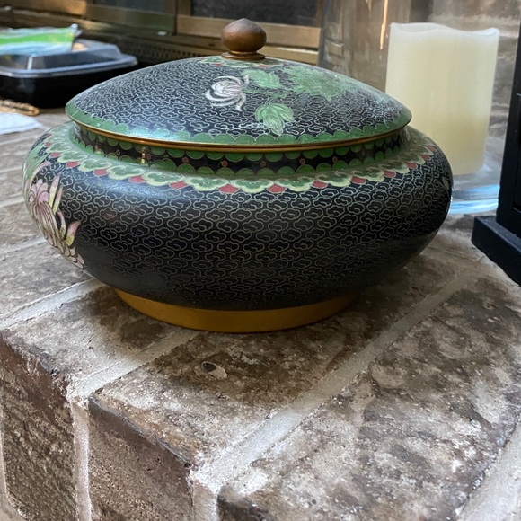 CLOISONNÉ Bowl with Lid - Picture 4 of 10